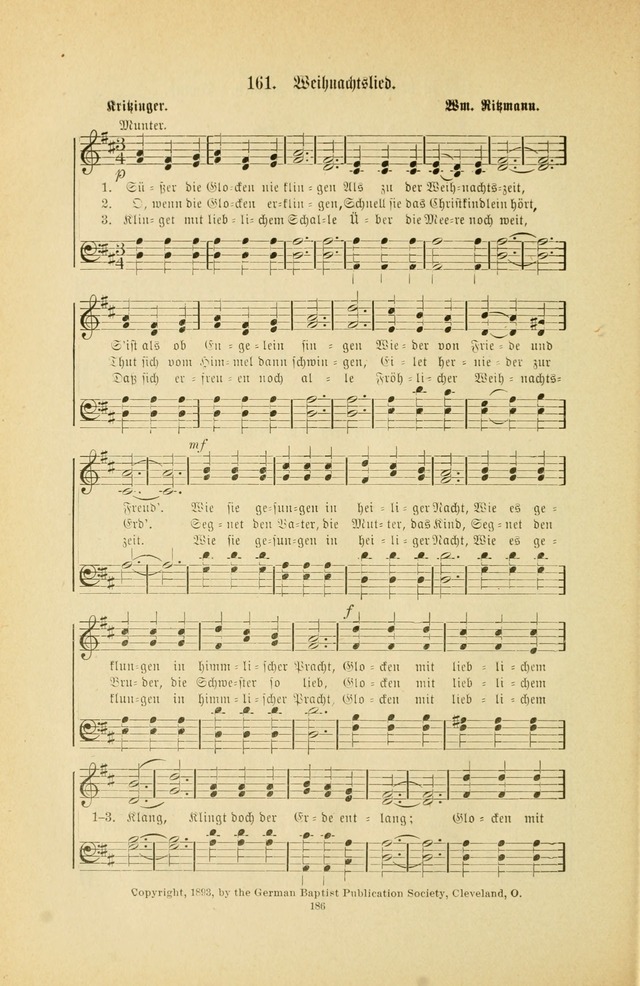 Frohe Lieder und Brüder-Harfe: eine Sammlung von Liedern für Sonntagschulen und Jugendvereine (Spezialle Aufl.) page 186
