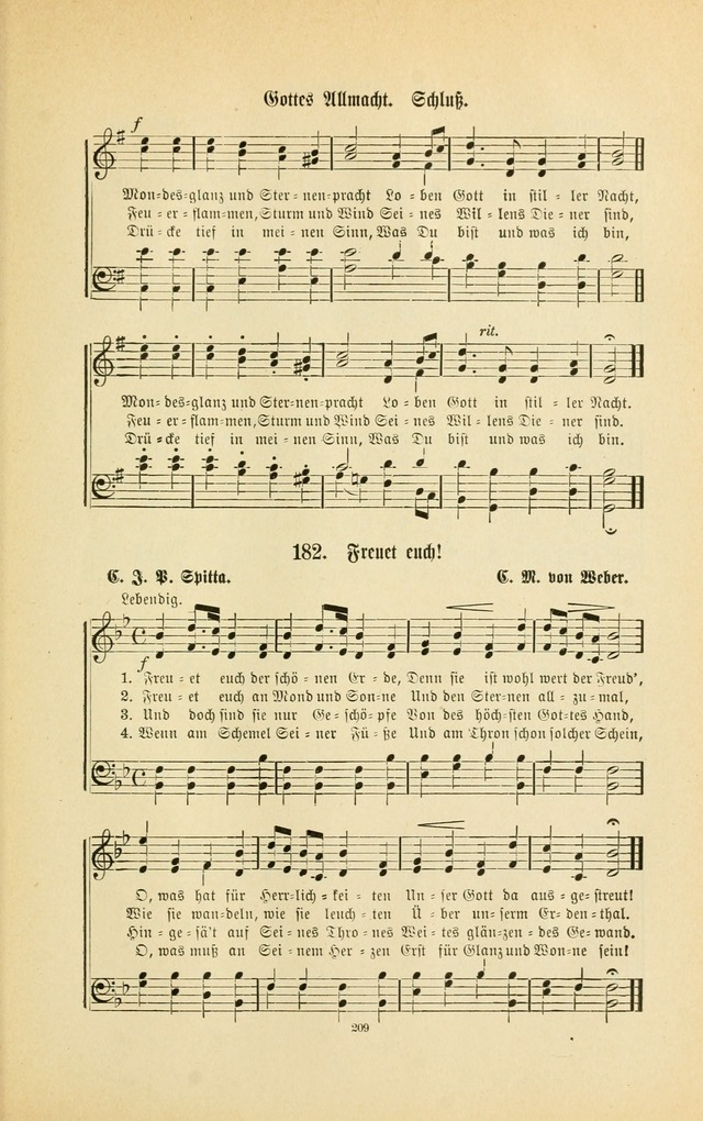 Frohe Lieder und Brüder-Harfe: eine Sammlung von Liedern für Sonntagschulen und Jugendvereine (Spezialle Aufl.) page 209