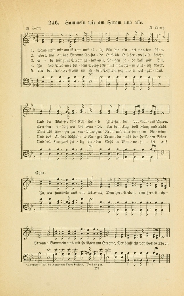 Frohe Lieder und Brüder-Harfe: eine Sammlung von Liedern für Sonntagschulen und Jugendvereine (Spezialle Aufl.) page 253