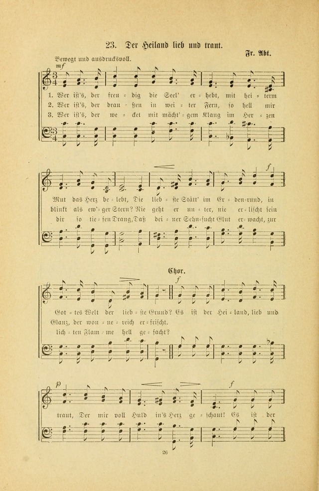 Frohe Lieder und Brüder-Harfe: eine Sammlung von Liedern für Sonntagschulen und Jugendvereine (Spezialle Aufl.) page 26