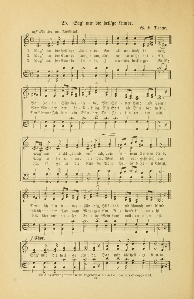 Frohe Lieder und Brüder-Harfe: eine Sammlung von Liedern für Sonntagschulen und Jugendvereine (Spezialle Aufl.) page 28