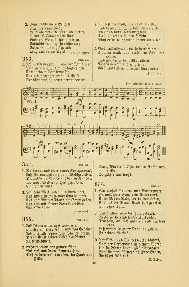 Frohe Lieder und Brüder-Harfe: eine Sammlung von Liedern für Sonntagschulen und Jugendvereine (Spezialle Aufl.) page 283
