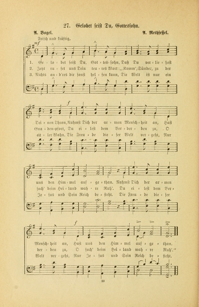 Frohe Lieder und Brüder-Harfe: eine Sammlung von Liedern für Sonntagschulen und Jugendvereine (Spezialle Aufl.) page 30