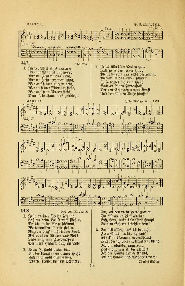 Frohe Lieder und Brüder-Harfe: eine Sammlung von Liedern für Sonntagschulen und Jugendvereine (Spezialle Aufl.) page 314