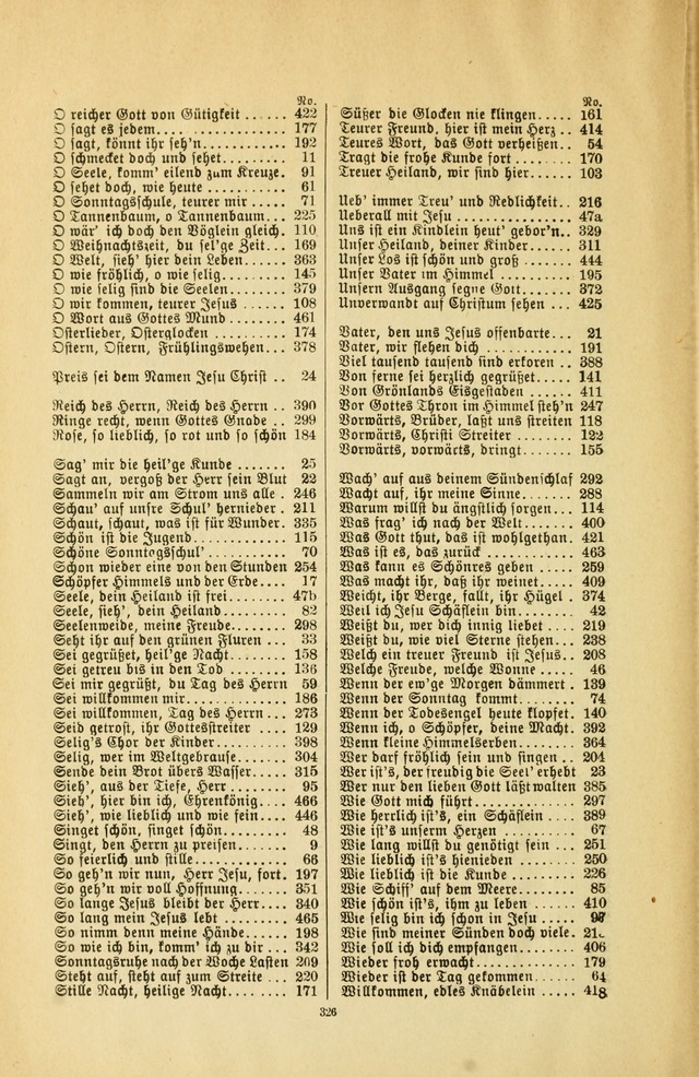 Frohe Lieder und Brüder-Harfe: eine Sammlung von Liedern für Sonntagschulen und Jugendvereine (Spezialle Aufl.) page 326