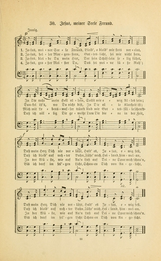 Frohe Lieder und Brüder-Harfe: eine Sammlung von Liedern für Sonntagschulen und Jugendvereine (Spezialle Aufl.) page 33