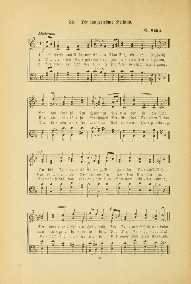 Frohe Lieder und Brüder-Harfe: eine Sammlung von Liedern für Sonntagschulen und Jugendvereine (Spezialle Aufl.) page 38