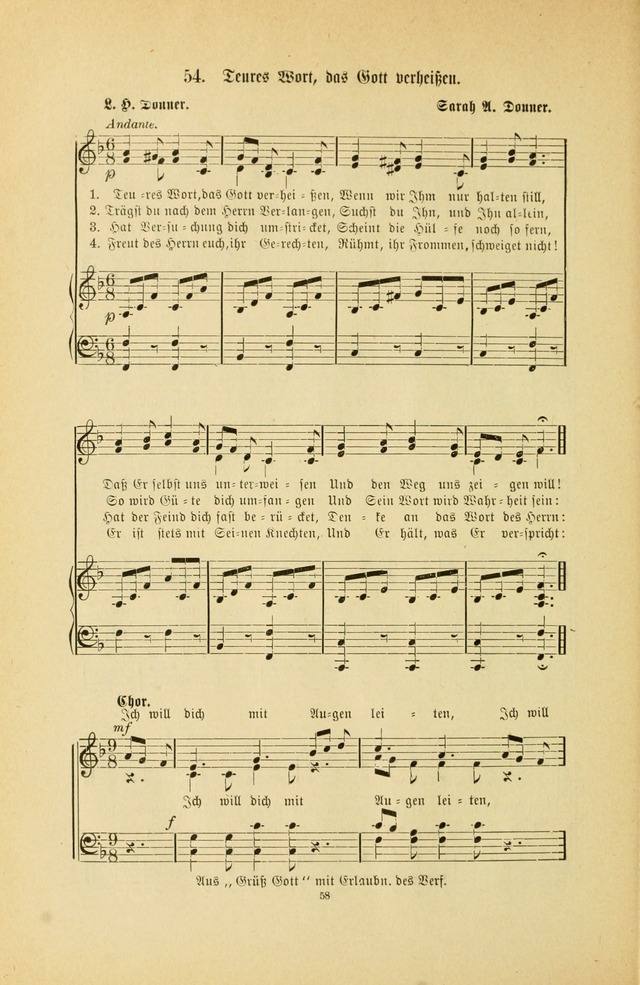 Frohe Lieder und Brüder-Harfe: eine Sammlung von Liedern für Sonntagschulen und Jugendvereine (Spezialle Aufl.) page 58
