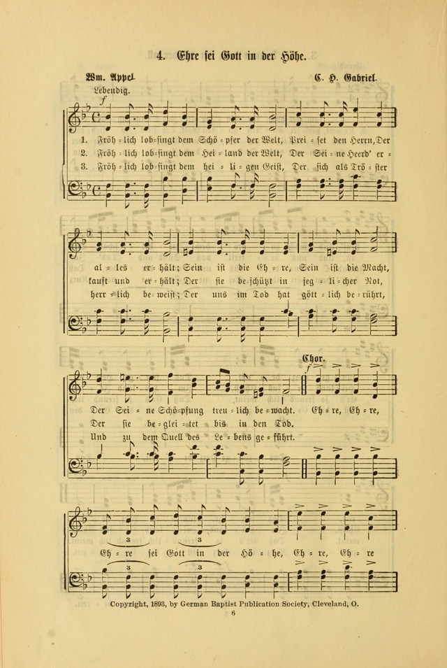 Frohe Lieder und Brüder-Harfe: eine Sammlung von Liedern für Sonntagschulen und Jugendvereine (Spezialle Aufl.) page 6