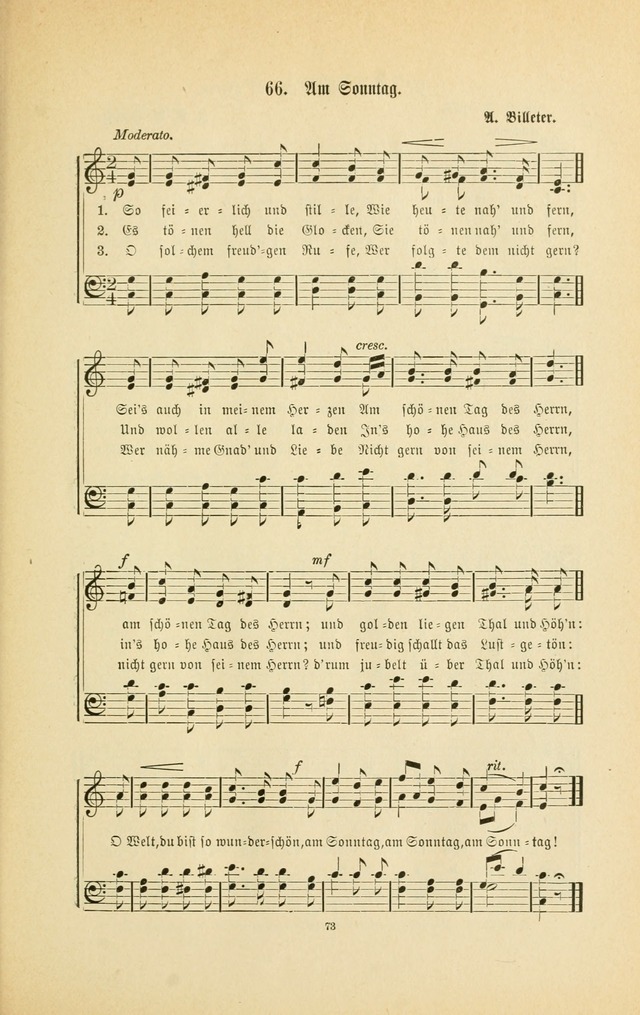 Frohe Lieder und Brüder-Harfe: eine Sammlung von Liedern für Sonntagschulen und Jugendvereine (Spezialle Aufl.) page 73