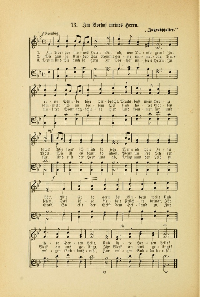 Frohe Lieder und Brüder-Harfe: eine Sammlung von Liedern für Sonntagschulen und Jugendvereine (Spezialle Aufl.) page 82