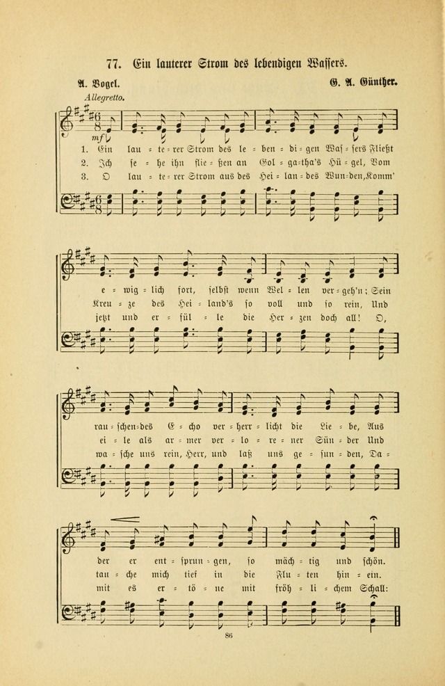 Frohe Lieder und Brüder-Harfe: eine Sammlung von Liedern für Sonntagschulen und Jugendvereine (Spezialle Aufl.) page 86