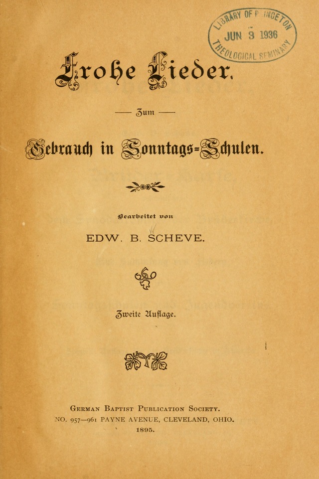 Frohe Lieder und Brüder-Harfe: eine Sammlung von Liedern für Sonntagschulen und Jugendvereine (Spezialle Aufl.) page v
