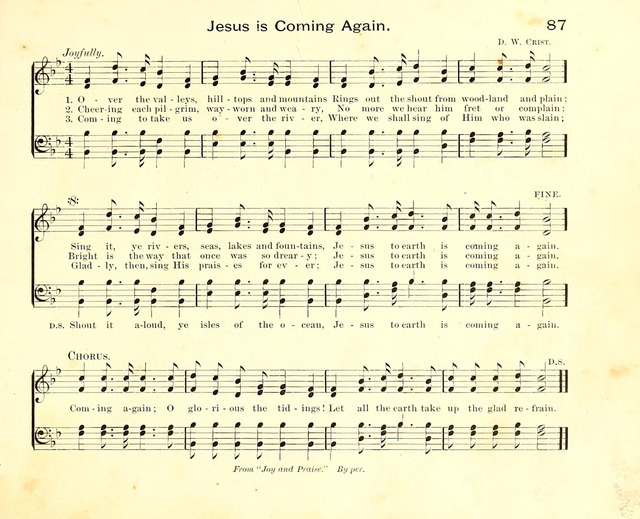 Fair as the Morning. Hymns and Tunes for Praise in the Sunday-School page 85