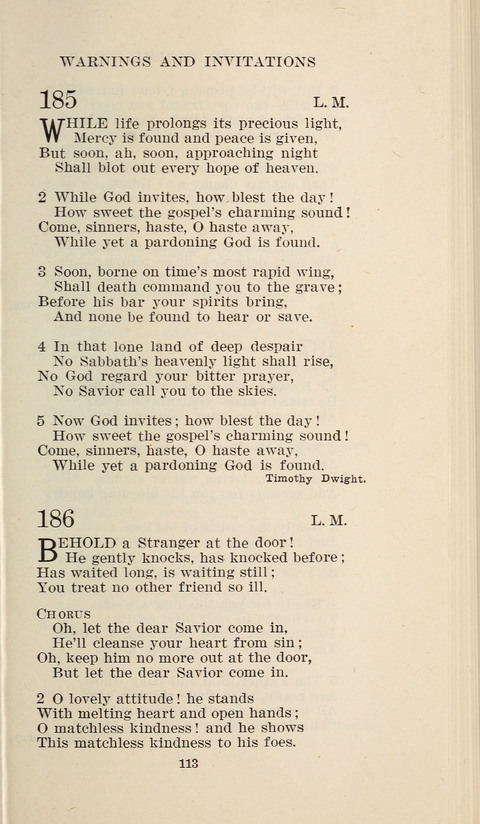 Free Methodist Hymnal page 113