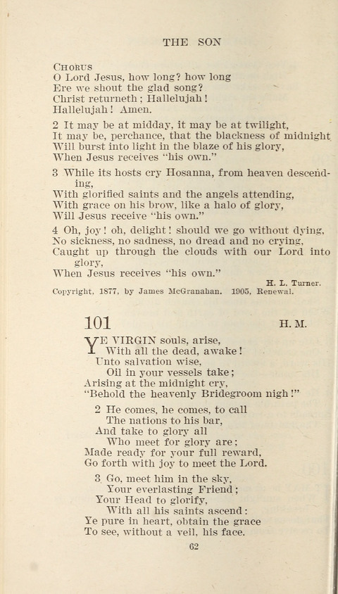 Free Methodist Hymnal page 62