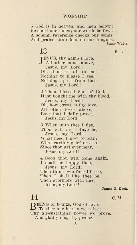 Free Methodist Hymnal page 8