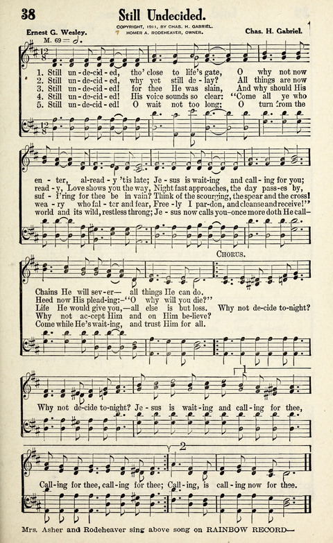 Favorite Selections from Victorious Service Songs: Designed for Conventions and Other Special Occasions page 37