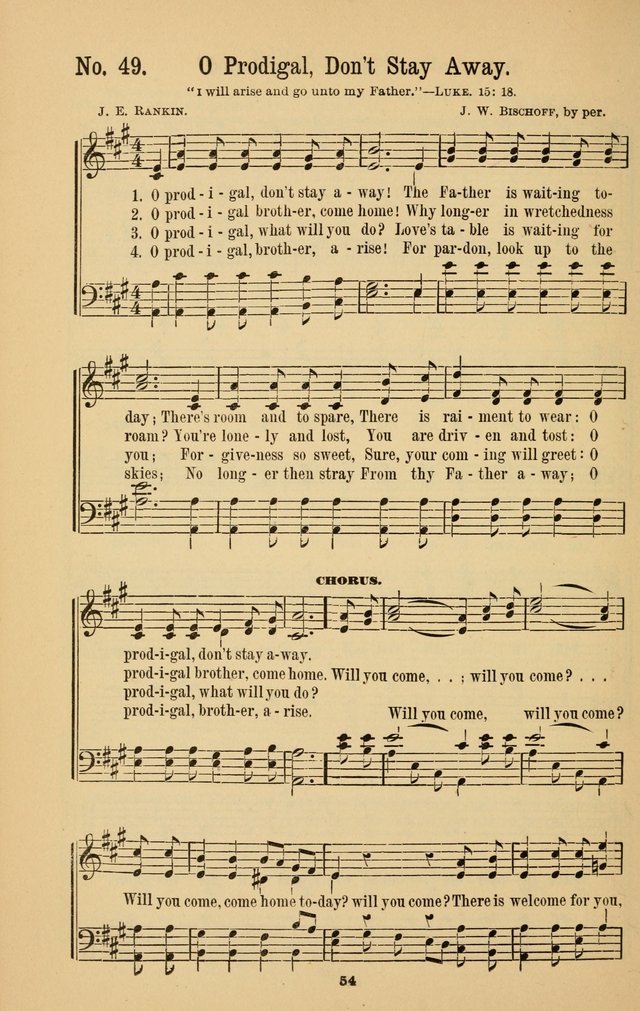 The Great Awakening: a choice collection of new and standard gospel songs page 56