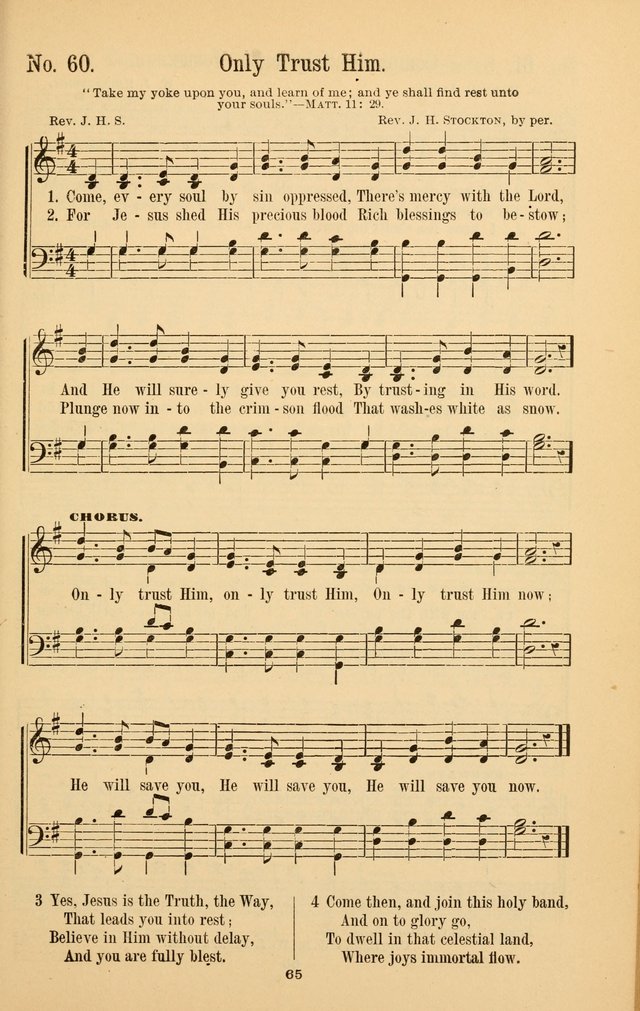 The Great Awakening: a choice collection of new and standard gospel songs page 67