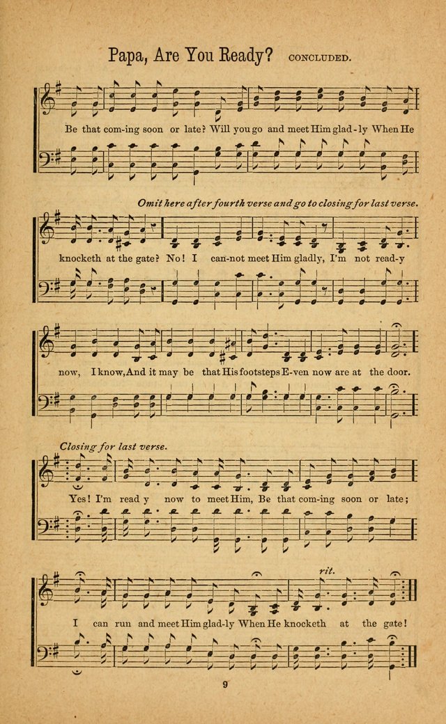 The Gospel Awakening: a collection of original and selected "hymns and spiritual songs" for the use in gospel meetings everywhere page 9