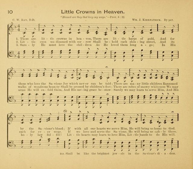Gates Ajar: a collection of hymns and tunes for use in Sunday schools, praise and prayer meetings page 10