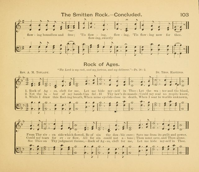 Gates Ajar: a collection of hymns and tunes for use in Sunday schools, praise and prayer meetings page 103