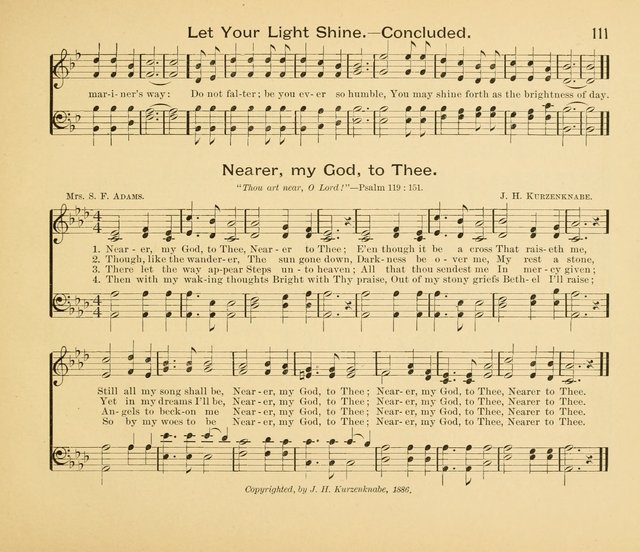 Gates Ajar: a collection of hymns and tunes for use in Sunday schools, praise and prayer meetings page 111
