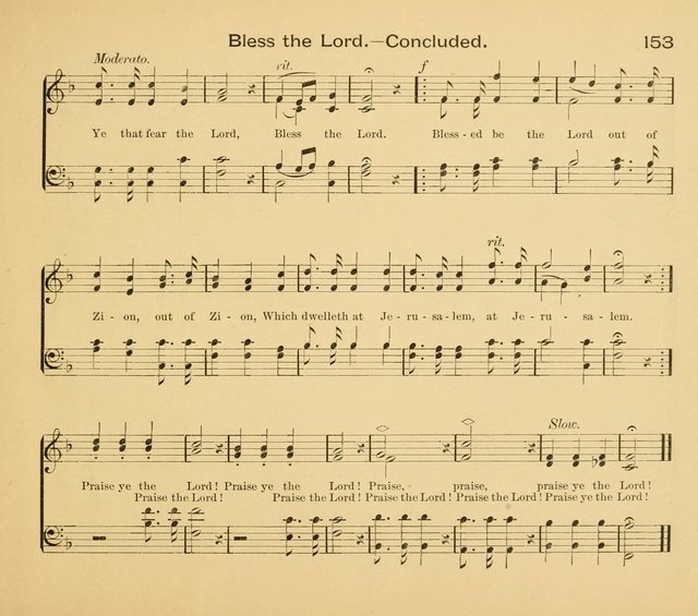 Gates Ajar: a collection of hymns and tunes for use in Sunday schools, praise and prayer meetings page 153