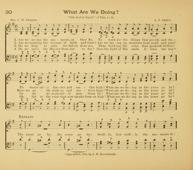 Gates Ajar: a collection of hymns and tunes for use in Sunday schools, praise and prayer meetings page 30