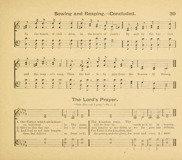 Gates Ajar: a collection of hymns and tunes for use in Sunday schools, praise and prayer meetings page 39