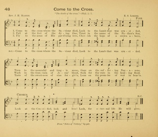 Gates Ajar: a collection of hymns and tunes for use in Sunday schools, praise and prayer meetings page 48