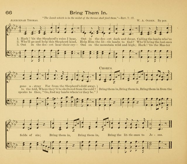 Gates Ajar: a collection of hymns and tunes for use in Sunday schools, praise and prayer meetings page 66