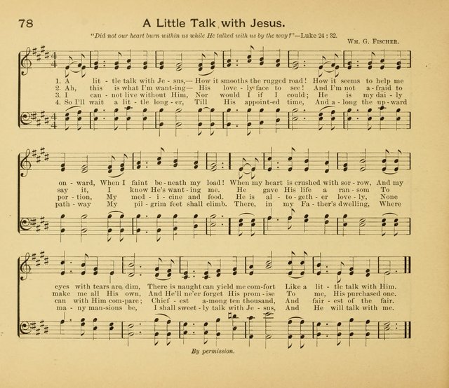 Gates Ajar: a collection of hymns and tunes for use in Sunday schools, praise and prayer meetings page 78