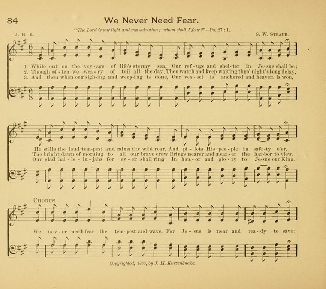 Gates Ajar: a collection of hymns and tunes for use in Sunday schools, praise and prayer meetings page 84