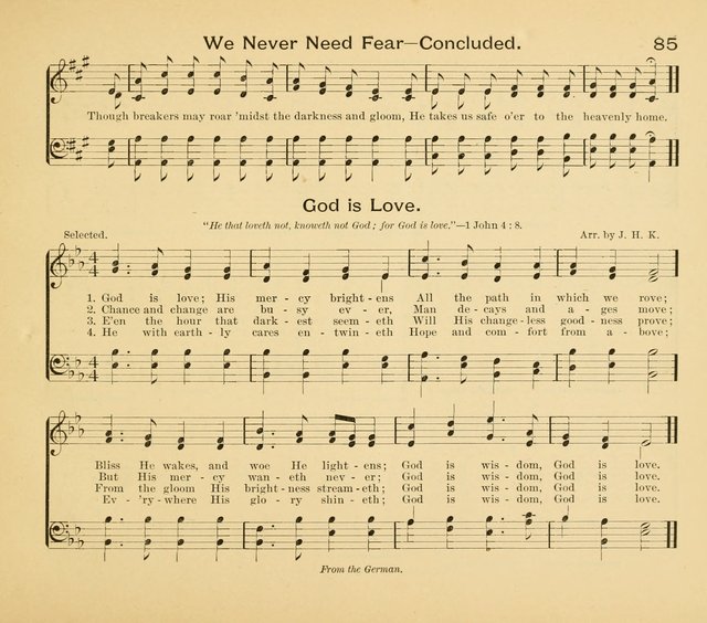 Gates Ajar: a collection of hymns and tunes for use in Sunday schools, praise and prayer meetings page 85