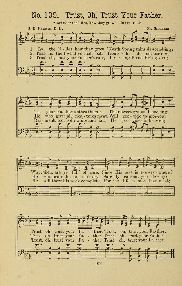 Gospel Bells: a collection of new and popular songs for the use of Sabbath schools and gospel meetings page 102