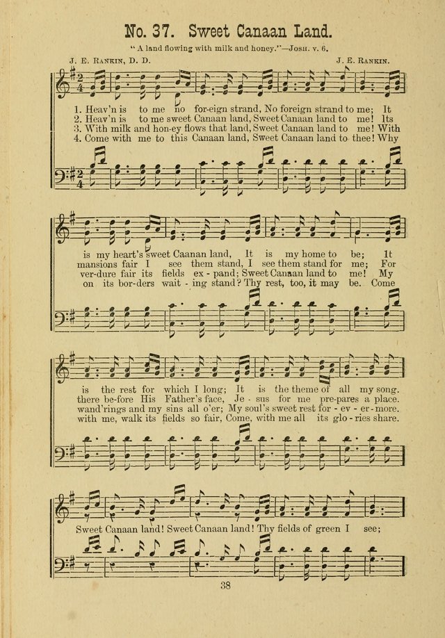 Gospel Bells: a collection of new and popular songs for the use of Sabbath schools and gospel meetings page 38
