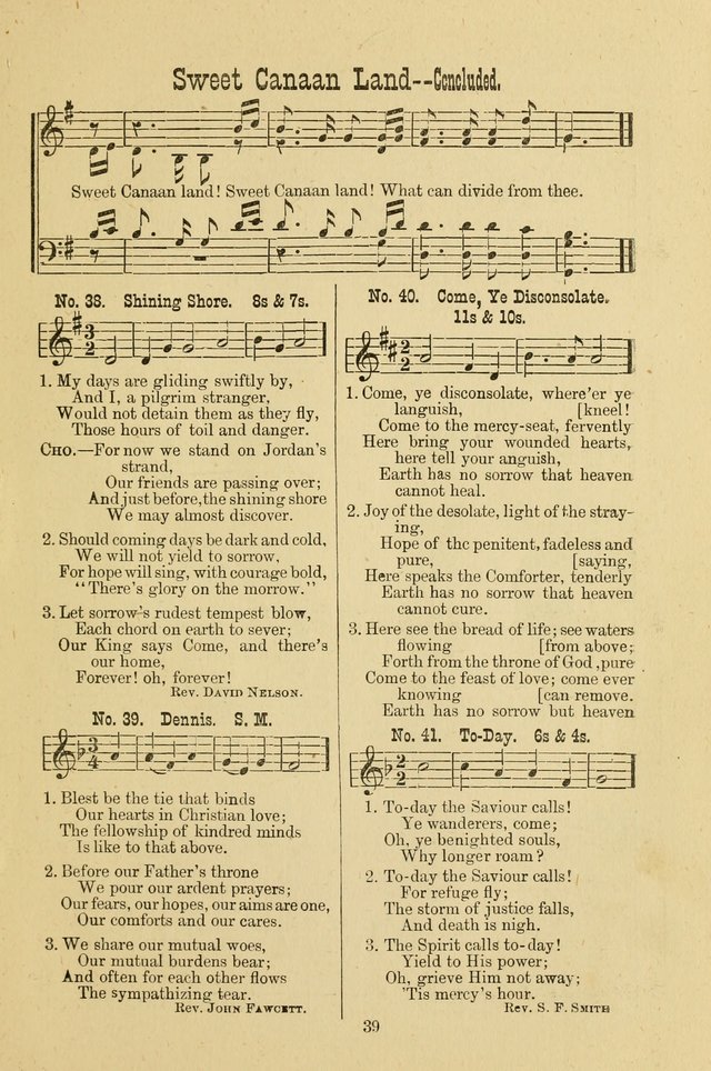 Gospel Bells: a collection of new and popular songs for the use of Sabbath schools and gospel meetings page 39