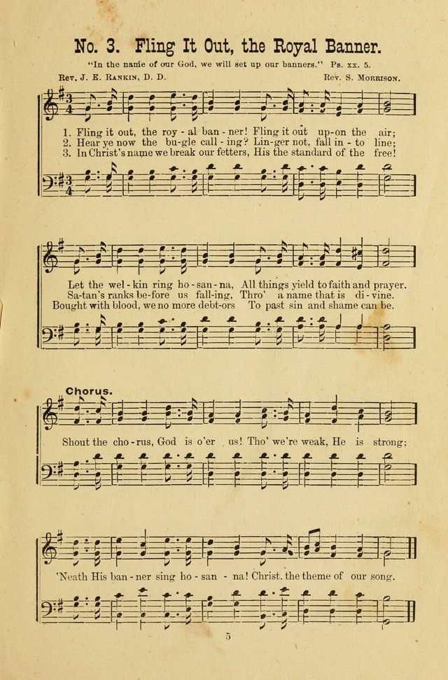 Gospel Bells: a collection of new and popular songs for the use of Sabbath schools and gospel meetings page 5