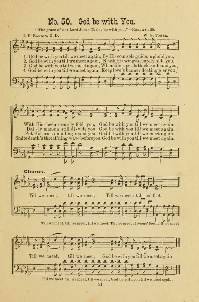 Gospel Bells: a collection of new and popular songs for the use of Sabbath schools and gospel meetings page 51