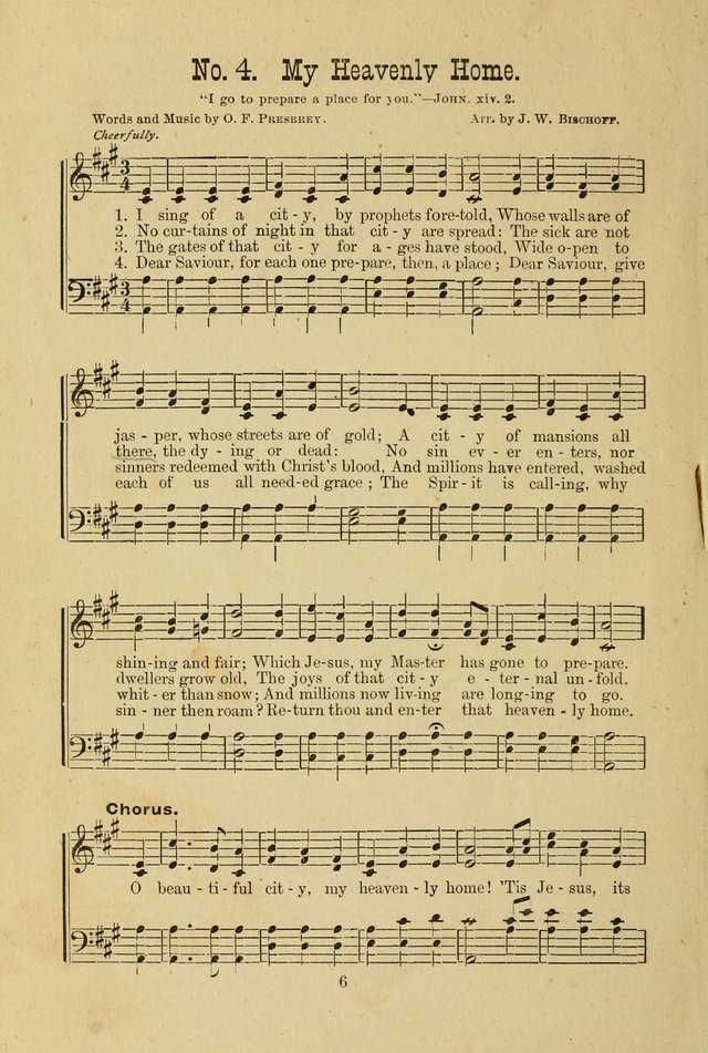 Gospel Bells: a collection of new and popular songs for the use of Sabbath schools and gospel meetings page 6
