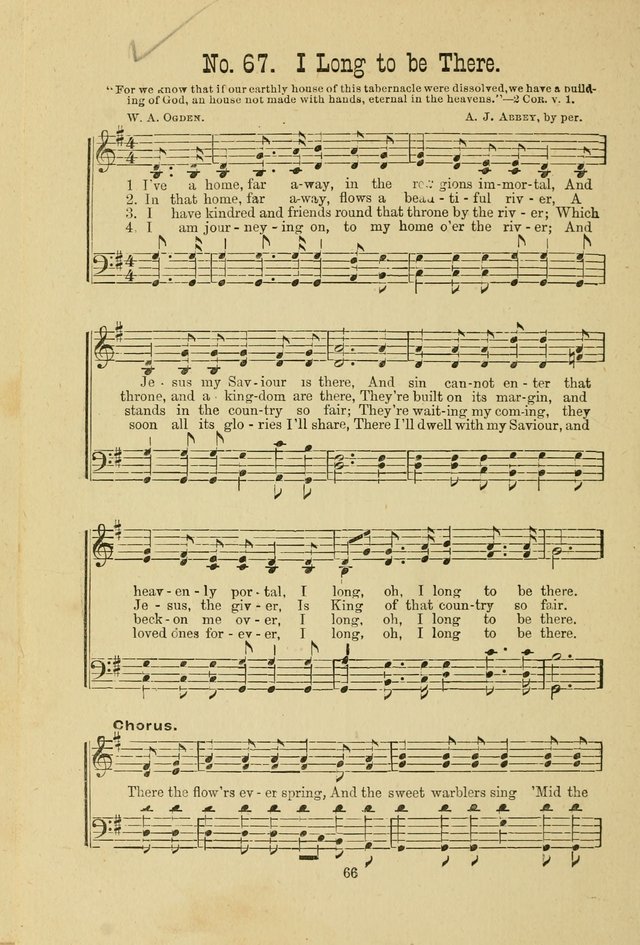 Gospel Bells: a collection of new and popular songs for the use of Sabbath schools and gospel meetings page 66