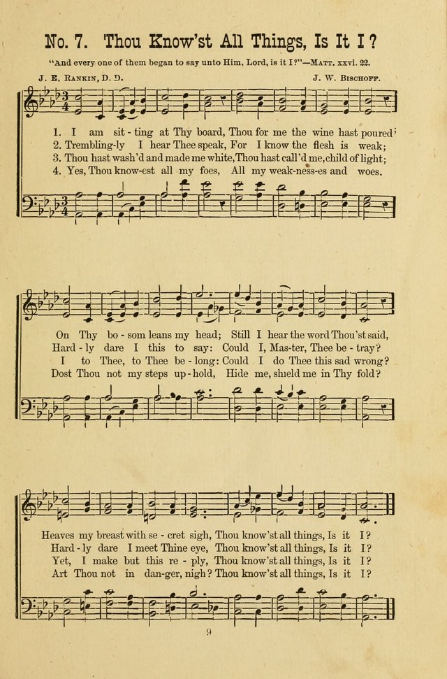 Gospel Bells: a collection of new and popular songs for the use of Sabbath schools and gospel meetings page 9