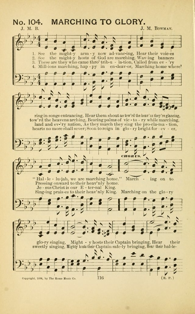 Glory Bells: a collection of new hymns and new music for Sunday-schools, gospel meetings, revivals, Christian Endeavor societies, Epworth Leagues, etc.  page 114