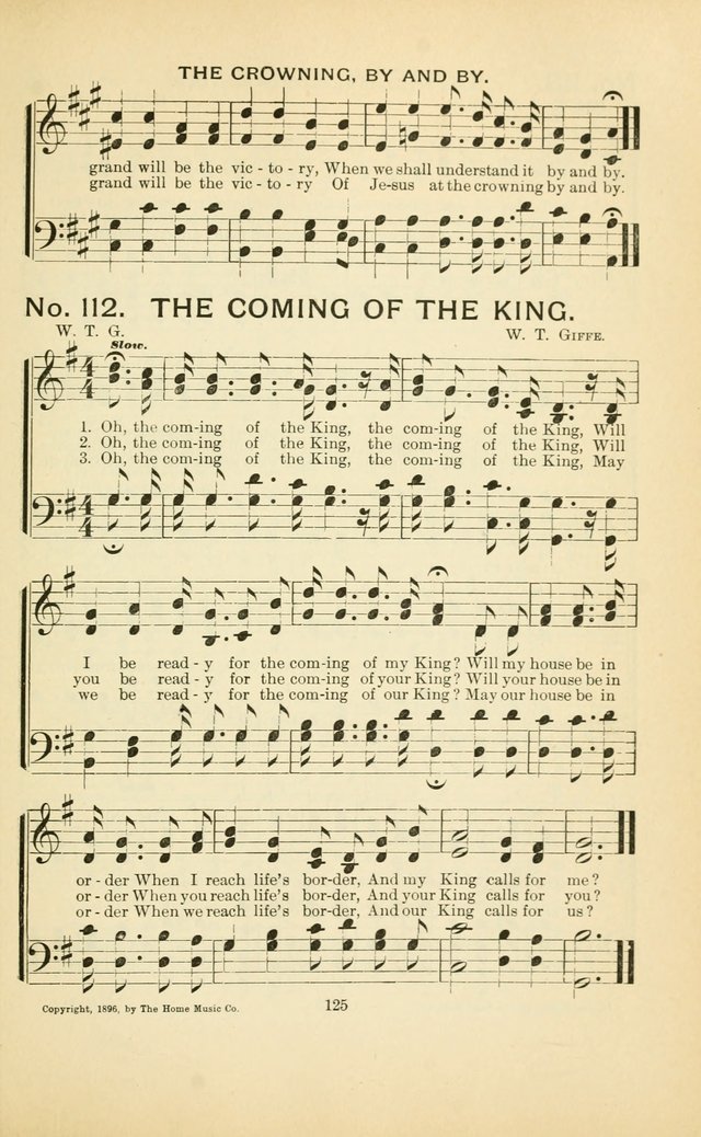Glory Bells: a collection of new hymns and new music for Sunday-schools, gospel meetings, revivals, Christian Endeavor societies, Epworth Leagues, etc.  page 123