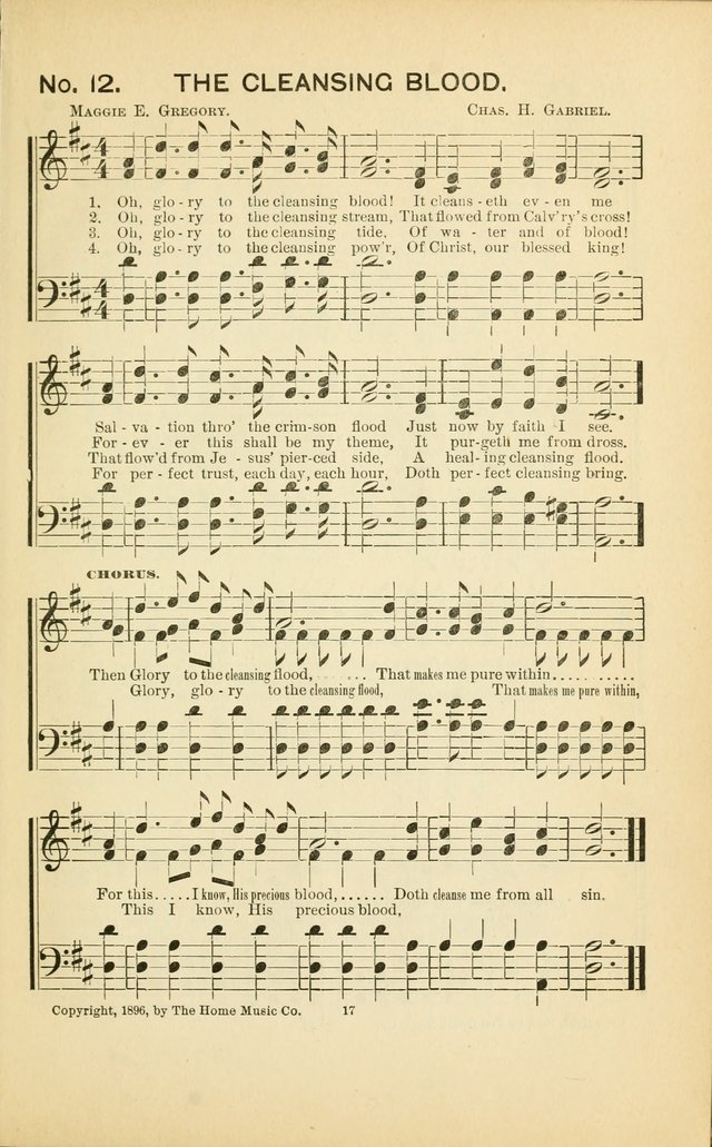 Glory Bells: a collection of new hymns and new music for Sunday-schools, gospel meetings, revivals, Christian Endeavor societies, Epworth Leagues, etc.  page 15