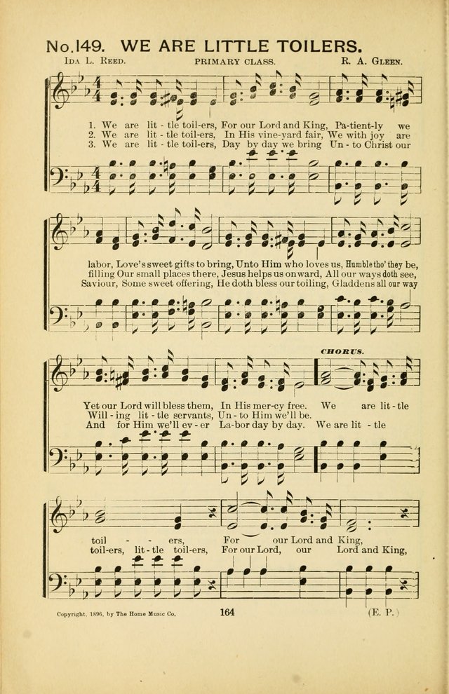 Glory Bells: a collection of new hymns and new music for Sunday-schools, gospel meetings, revivals, Christian Endeavor societies, Epworth Leagues, etc.  page 162