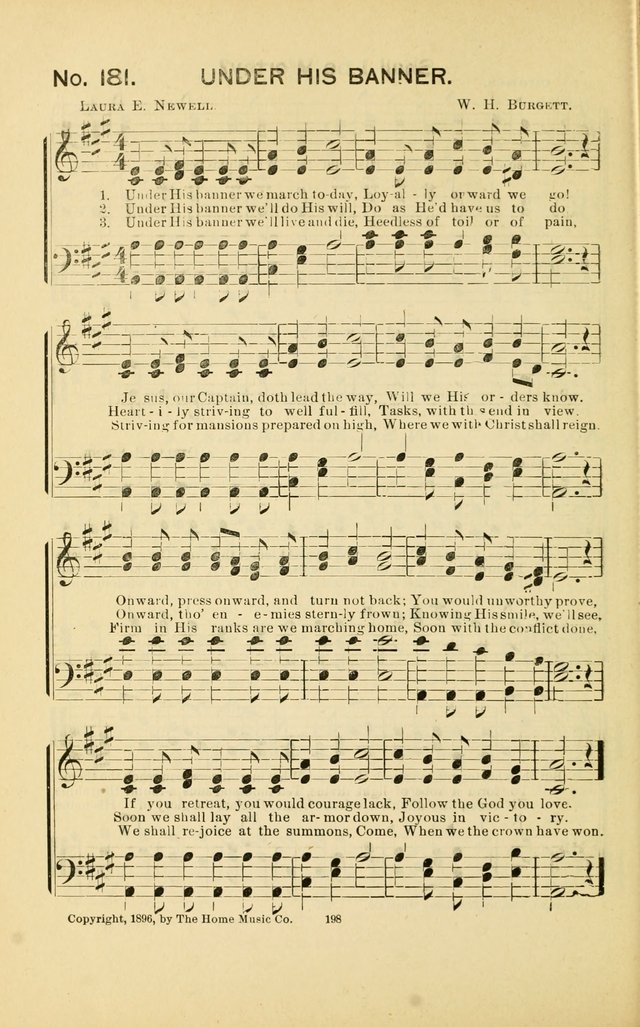 Glory Bells: a collection of new hymns and new music for Sunday-schools, gospel meetings, revivals, Christian Endeavor societies, Epworth Leagues, etc.  page 196