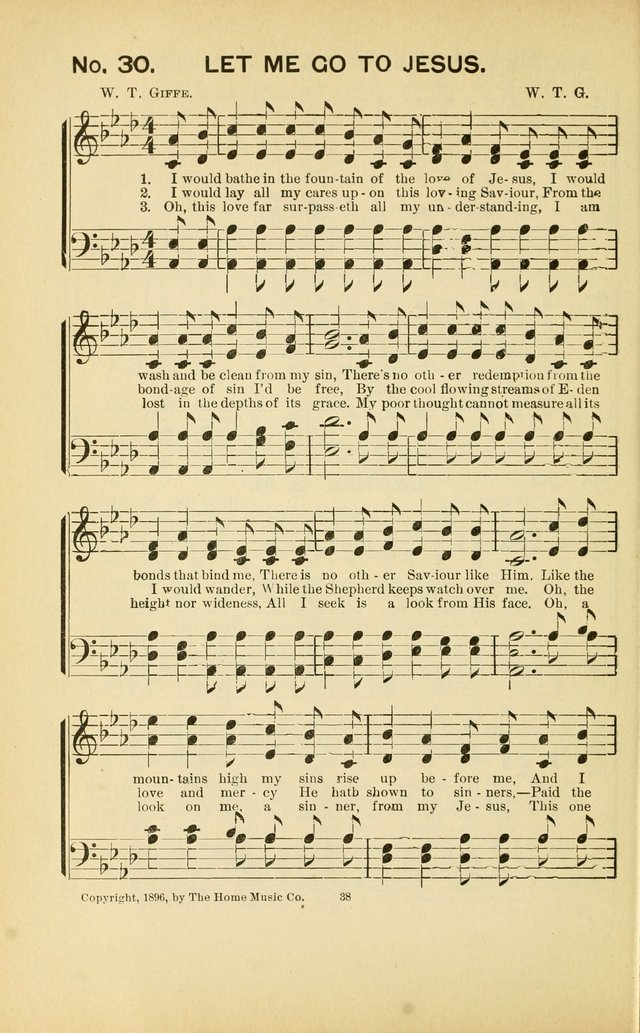 Glory Bells: a collection of new hymns and new music for Sunday-schools, gospel meetings, revivals, Christian Endeavor societies, Epworth Leagues, etc.  page 36